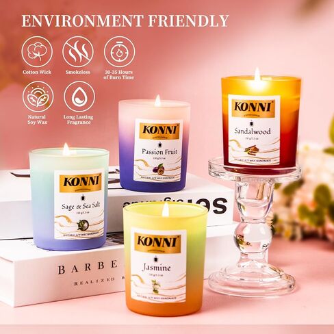 KAMMAK شمعة معطرة للمنزل شمعة النساء الهدايا العاطفة الفاكهة المعطرة الرجال الفاخرة جرة الصويا الطبيعية الشموع الزخرفية 1 حزمة KAMMAK الروائح صديق شمعة عطلة ديكور غرفة داخلية in Kuwait