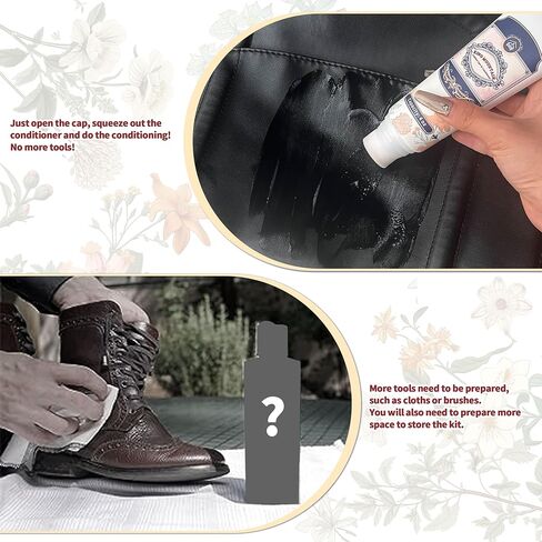 منظف ​​وبلسم الجلود، 2 في 1 (4 أونصة)، مكيف جلد طبيعي بالكامل للأثاث، هدية للأريكة والأحذية والمحافظ ومقعد السيارة. تنظيف واستعادة حالة الجلد. جعل الجلود أفضل (1 قطعة) in Kuwait