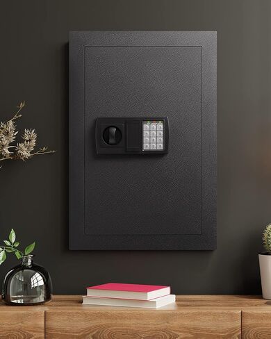 Wall Safe,Hidden Wall Safe,Hidden Eletronic in Wall Safes between the Studs,Wall Mount Safe,H22.8",W15.4",Black in Kuwait