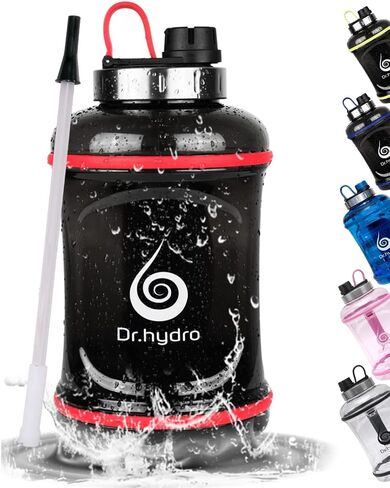 DR.HYDRO 1 Gallon Water Bottle with Straw - Large Water Bottle | BPA free Sports Water bottle | Big Water Bottle with Silicone Handle | Leak Proof Gym Water Jug Lid For Fitness Gym Goals in Saudi Arabia