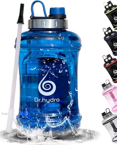 DR.HYDRO 1 Gallon Water Bottle with Straw - Large Water Bottle | BPA free Sports Water bottle | Big Water Bottle with Silicone Handle | Leak Proof Gym Water Jug Lid For Fitness Gym Goals in Saudi Arabia