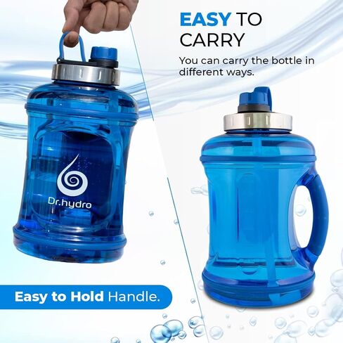 DR.HYDRO 1 Gallon Water Bottle with Straw - Large Water Bottle | BPA free Sports Water bottle | Big Water Bottle with Silicone Handle | Leak Proof Gym Water Jug Lid For Fitness Gym Goals in Saudi Arabia