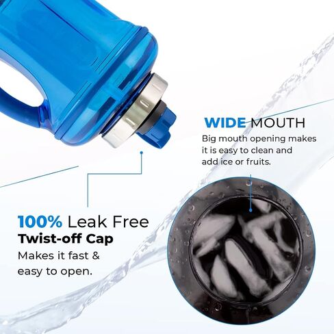 DR.HYDRO 1 Gallon Water Bottle with Straw - Large Water Bottle | BPA free Sports Water bottle | Big Water Bottle with Silicone Handle | Leak Proof Gym Water Jug Lid For Fitness Gym Goals in Saudi Arabia