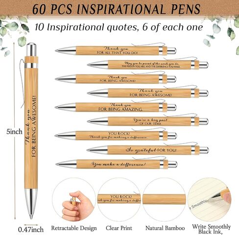 Fulmoon 20 Set Employee Appreciation Gifts May You Be Proud Sign Wood Bamboo Pens with Thank You Bookmark Cards for Coworker Back to School Gifts for Classroom Teacher Student Supplies Party Favor in Saudi Arabia