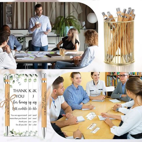 Fulmoon 20 Set Employee Appreciation Gifts May You Be Proud Sign Wood Bamboo Pens with Thank You Bookmark Cards for Coworker Back to School Gifts for Classroom Teacher Student Supplies Party Favor in Saudi Arabia
