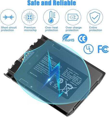 بطارية بديلة لـ Zebra TC51، TC52، TC56، TC57، TC510، TC510K، TC510K-1PAZU2P-A6، TC51HC، تناسب Zebra BT-000314-01، BTRY-TC51-43MA1-01، BTRY-TC51-44MA1-01 in Kuwait