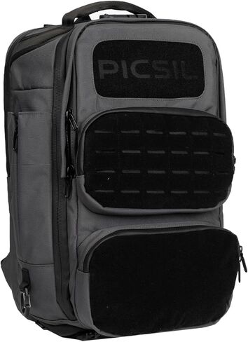 PICSIL Maverick 40L Tactical Backpack, Waterproof Military Backpack with Thermal Pocket, USB Charging Port, Laptop Compartment, Security Locking Device (Black) in Kuwait