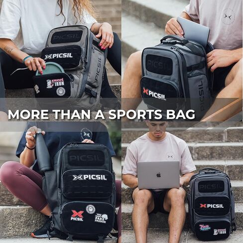 PICSIL Maverick 40L Tactical Backpack, Waterproof Military Backpack with Thermal Pocket, USB Charging Port, Laptop Compartment, Security Locking Device (Black) in Kuwait