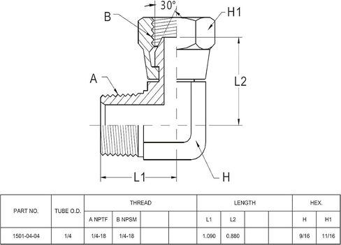 (2-PACK) 1501-04-04 Hydraulic Hose Adapter Fitting 1/4" Male (1/4"-18NPTF) × 1/4" Female (1/4"-18NPSM) Swivel 90° Elbow SAE Pipe Joints Tube Connector Carbon Steel in Saudi Arabia