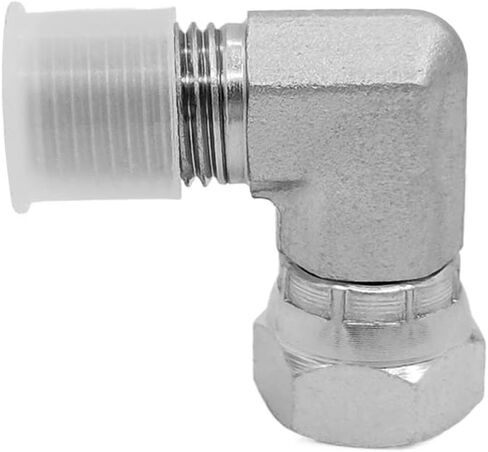 (2-PACK) 1501-04-04 Hydraulic Hose Adapter Fitting 1/4" Male (1/4"-18NPTF) × 1/4" Female (1/4"-18NPSM) Swivel 90° Elbow SAE Pipe Joints Tube Connector Carbon Steel in Saudi Arabia