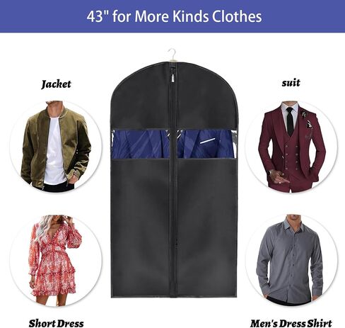 STEPONE 43" Travel Suit Bag Foldable Business Waterproof-Hanging Garment Bags for Travel Hanging Clothes, Durable Oxford Fabric Portable Suit Carrier in Saudi Arabia