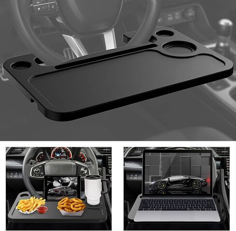 طاولة سيارة بعجلة القيادة ميجا ريسر - للسفر أو الوجبة أو محطة العمل، للسيارة والشاحنة وسيارات الدفع الرباعي والشاحنة - ملحقات السيارات، أساسيات السيارة، مقاس عالمي، قطعة واحدة in Kuwait