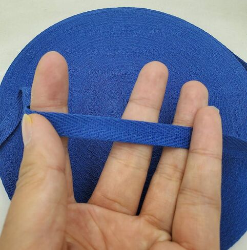 50 Yards Herringbone Ribbon, Cotton Twill Ribbon for Sewing, Natural Webbing Bias Binding Tape for DIY Craft (Navy, 1in) in Saudi Arabia