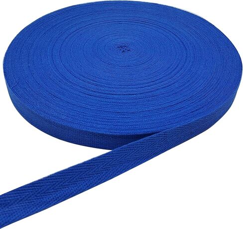 50 Yards Herringbone Ribbon, Cotton Twill Ribbon for Sewing, Natural Webbing Bias Binding Tape for DIY Craft (Navy, 1in) in Saudi Arabia