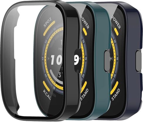 Intended for Amazfit Bip 5 Screen Protector with Tempered Glass Film Hard PC Bumper Full Cover Smartwatch Accessories for Amazfit Bip 5 Case (6PACKS) in Saudi Arabia