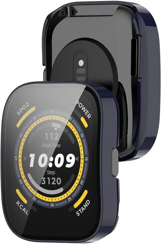 Intended for Amazfit Bip 5 Screen Protector with Tempered Glass Film Hard PC Bumper Full Cover Smartwatch Accessories for Amazfit Bip 5 Case (6PACKS) in Saudi Arabia