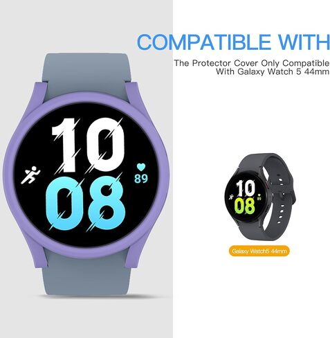2 Pack Case Compatible for Samsung Galaxy Watch 5 Cover, Hard PC Bumper (Light Blue, Galaxy Watch 5 40mm) in Saudi Arabia