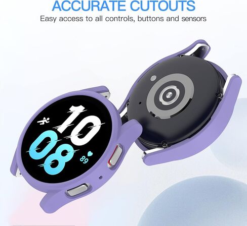 2 Pack Case Compatible for Samsung Galaxy Watch 5 Cover, Hard PC Bumper (Light Blue, Galaxy Watch 5 40mm) in Saudi Arabia