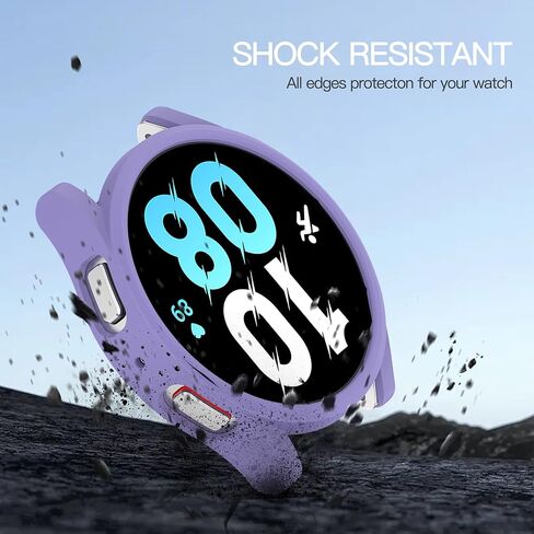 2 Pack Case Compatible for Samsung Galaxy Watch 5 Cover, Hard PC Bumper (Light Blue, Galaxy Watch 5 40mm) in Saudi Arabia