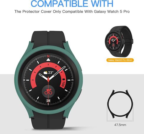 2 Pack Case Compatible for Samsung Galaxy Watch 5 Cover, Hard PC Bumper (Light Blue, Galaxy Watch 5 40mm) in Saudi Arabia