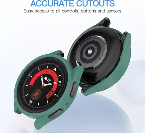 2 Pack Case Compatible for Samsung Galaxy Watch 5 Cover, Hard PC Bumper (Light Blue, Galaxy Watch 5 40mm) in Saudi Arabia