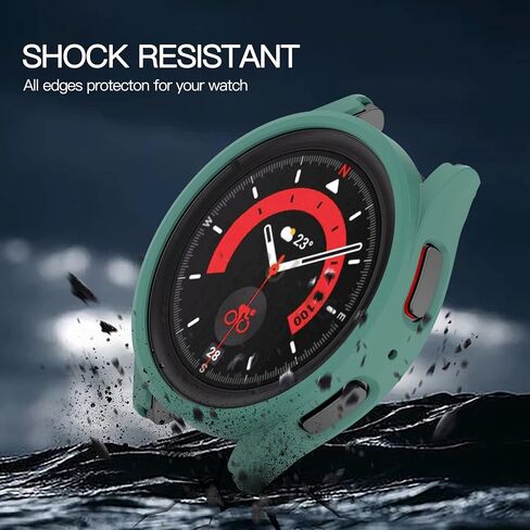 2 Pack Case Compatible for Samsung Galaxy Watch 5 Cover, Hard PC Bumper (Light Blue, Galaxy Watch 5 40mm) in Saudi Arabia