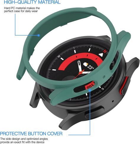 2 Pack Case Compatible for Samsung Galaxy Watch 5 Cover, Hard PC Bumper (Light Blue, Galaxy Watch 5 40mm) in Saudi Arabia