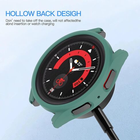 2 Pack Case Compatible for Samsung Galaxy Watch 5 Cover, Hard PC Bumper (Light Blue, Galaxy Watch 5 40mm) in Saudi Arabia