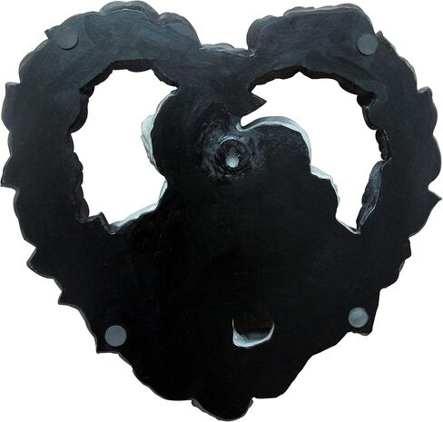 DWK - Our Love is Eternal - Beautiful Gothic Skeleton Lovers Embracing on Black Rose Wreath Wall Sculpture Romantic Goth Valentine's Day Gift Home Decor Accent Door1-13" in Kuwait