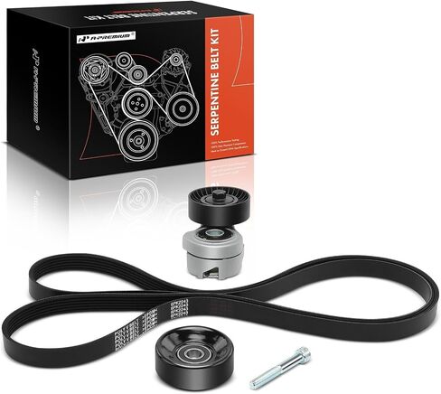 A-Premium Engine Serpentine Belt Drive Kit with Tensioner, Idler Pulley & Bolt Compatible with Ford Ranger 1997-2006, Mazda B3000 1997-2006 - OHV V6 3.0L, Replace# 3L5E6B209AA, 04536154AB in Saudi Arabia