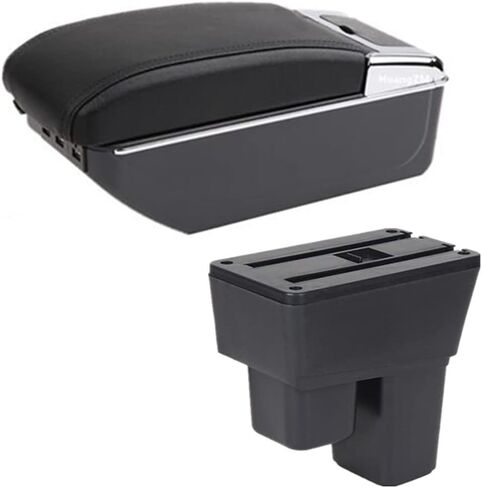 With 7 USB Car Center Console Armrest Compatible with Honda Fit/Jazz Hatchback 2009 2010 2011 2012 2012 2013 in Saudi Arabia