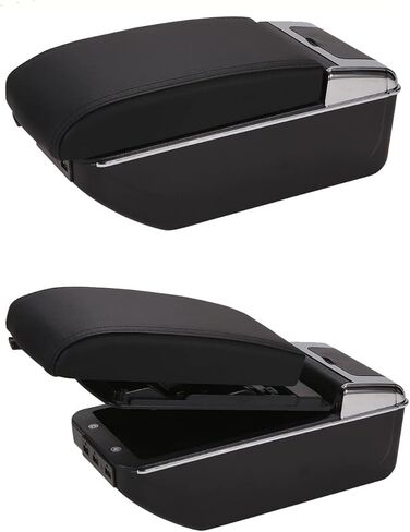 With 7 USB Car Center Console Armrest Compatible with Honda Fit/Jazz Hatchback 2009 2010 2011 2012 2012 2013 in Saudi Arabia