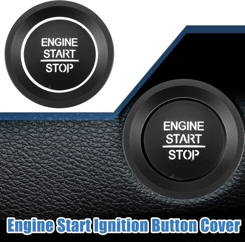 Engine Start Stop Ignition Button Overlay Cover Interior Trim Sticker for Honda Accord 2018-2022 Aluminum Alloy Black in Saudi Arabia