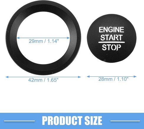 Engine Start Stop Ignition Button Overlay Cover Interior Trim Sticker for Honda Accord 2018-2022 Aluminum Alloy Black in Saudi Arabia