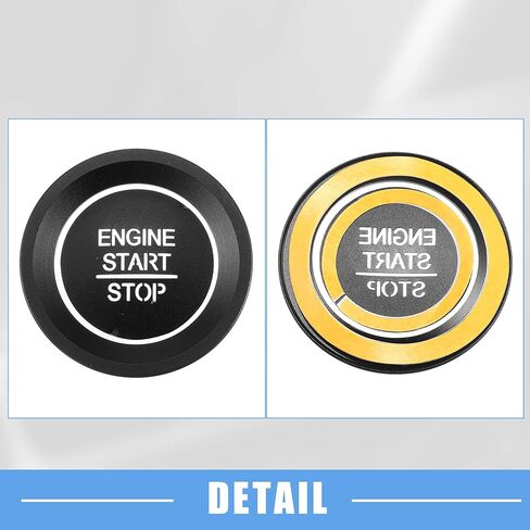 Engine Start Stop Ignition Button Overlay Cover Interior Trim Sticker for Honda Accord 2018-2022 Aluminum Alloy Black in Saudi Arabia