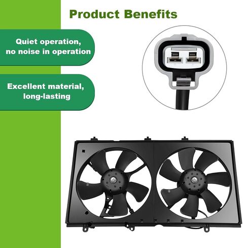 SCITOO Radiator Cooling Fan Compatible with 620-333 620930 674-50222 2003-2007 for Mitsubishi Lancer in Saudi Arabia