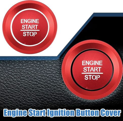 Engine Start Stop Ignition Button Overlay Cover Interior Trim Sticker for Honda Accord 2018-2022 Aluminum Alloy Black in Saudi Arabia