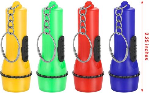 Hortsun 100 قطعة سلسلة مفاتيح بكشاف صغير ألوان متنوعة مصباح LED صغير سلسلة مفاتيح LED للمشي لمسافات طويلة والتخييم هدايا الحفلات in Kuwait