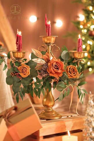 TINGE TIME 6FT Flower Garland Handmade Comes with Ribbon, Set of 3 Lantern Decorative Flowers for Wedding Aisle Decorations Chairs Table Centerpieces Arch Decor Fall Decor (Not Included Lanterns) in Saudi Arabia
