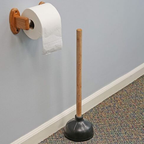Simple Toilet Plunger - Southern Homewares - Wooden & Rubber Sturdy Design Bathroom Tool in Kuwait