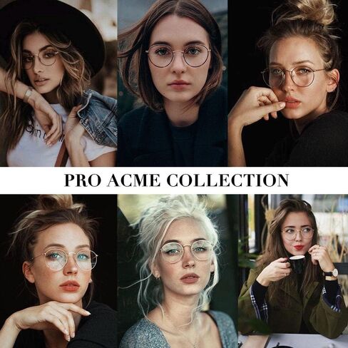 Pro Acme Glasses Eyewear Frame Round Non-Prescription Clear Lens Metal Circle Fake Eyeglasses in Saudi Arabia