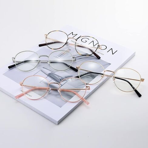 Pro Acme Glasses Eyewear Frame Round Non-Prescription Clear Lens Metal Circle Fake Eyeglasses in Saudi Arabia