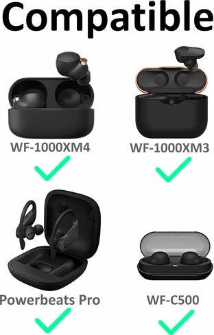 [8 أزواج] أطراف خطافات الأذن WF-1000XM5 WF-1000XM4 【 إسفنج الذاكرة والسيليكون 】 أطراف أذن مريحة بديلة ناعمة متوافقة مع Sony WF-C700N WF-C500، 23515H in Kuwait