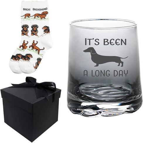 Fathers Day Gifts for Dachshund Dad, Dachshund Gifts, Dachshund Wine Glass Whisky Tumbler, Great Gift for Dog Lover in Kuwait