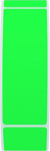 Hybsk 1x3 Inch Color-Code Labels Fluorescent Green Sticker Rectangle 500 Labels Per Roll (Fluorescent Green) in Saudi Arabia