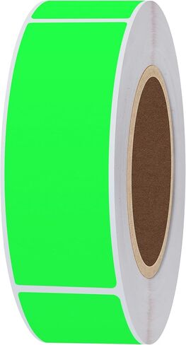 Hybsk 1x3 Inch Color-Code Labels Fluorescent Green Sticker Rectangle 500 Labels Per Roll (Fluorescent Green) in Saudi Arabia