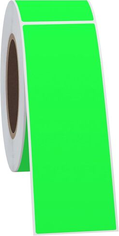 Hybsk 1x3 Inch Color-Code Labels Fluorescent Green Sticker Rectangle 500 Labels Per Roll (Fluorescent Green) in Saudi Arabia