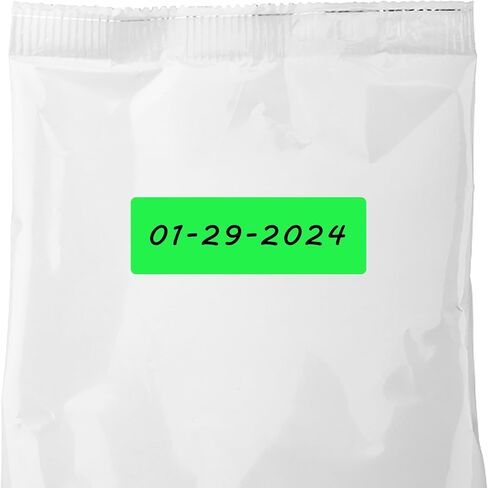 Hybsk 1x3 Inch Color-Code Labels Fluorescent Green Sticker Rectangle 500 Labels Per Roll (Fluorescent Green) in Saudi Arabia
