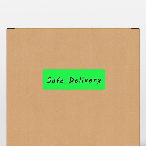 Hybsk 1x3 Inch Color-Code Labels Fluorescent Green Sticker Rectangle 500 Labels Per Roll (Fluorescent Green) in Saudi Arabia