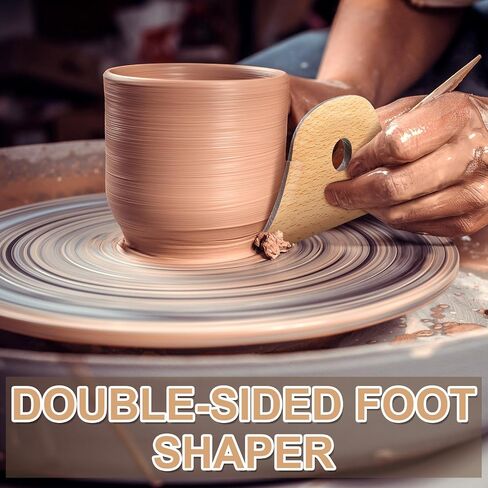 GlikCeil 12 Pcs Pottery Ribs Pottery Tools Pottery Foot Shaper Tools Pottery Trimming Tools Clay Texture Ribs Solid Beech Wood Pottery Ribs for Carving Clay Molds Clay Ceramics in Saudi Arabia